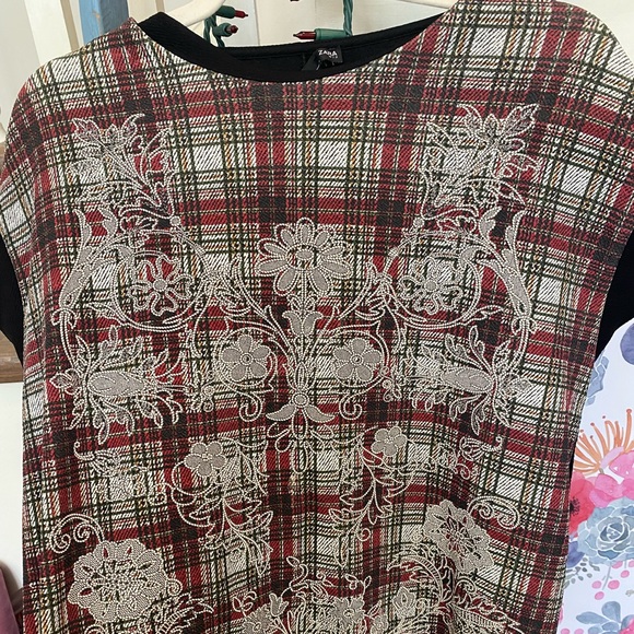 Zara Tweed Plaid Shift Dress - Picture 4 of 4